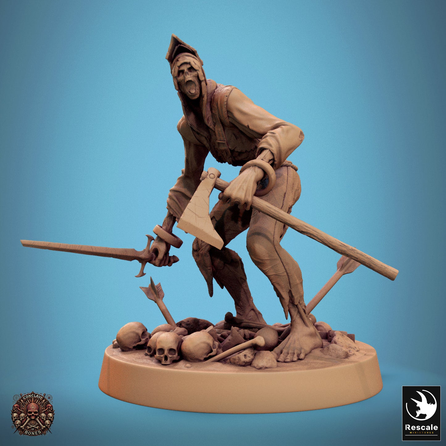 Zombie - Resin Miniature - Tabletop miniature - Fantasy Miniature - 32mm - D&D - Sci-fi Miniature - Rescale
