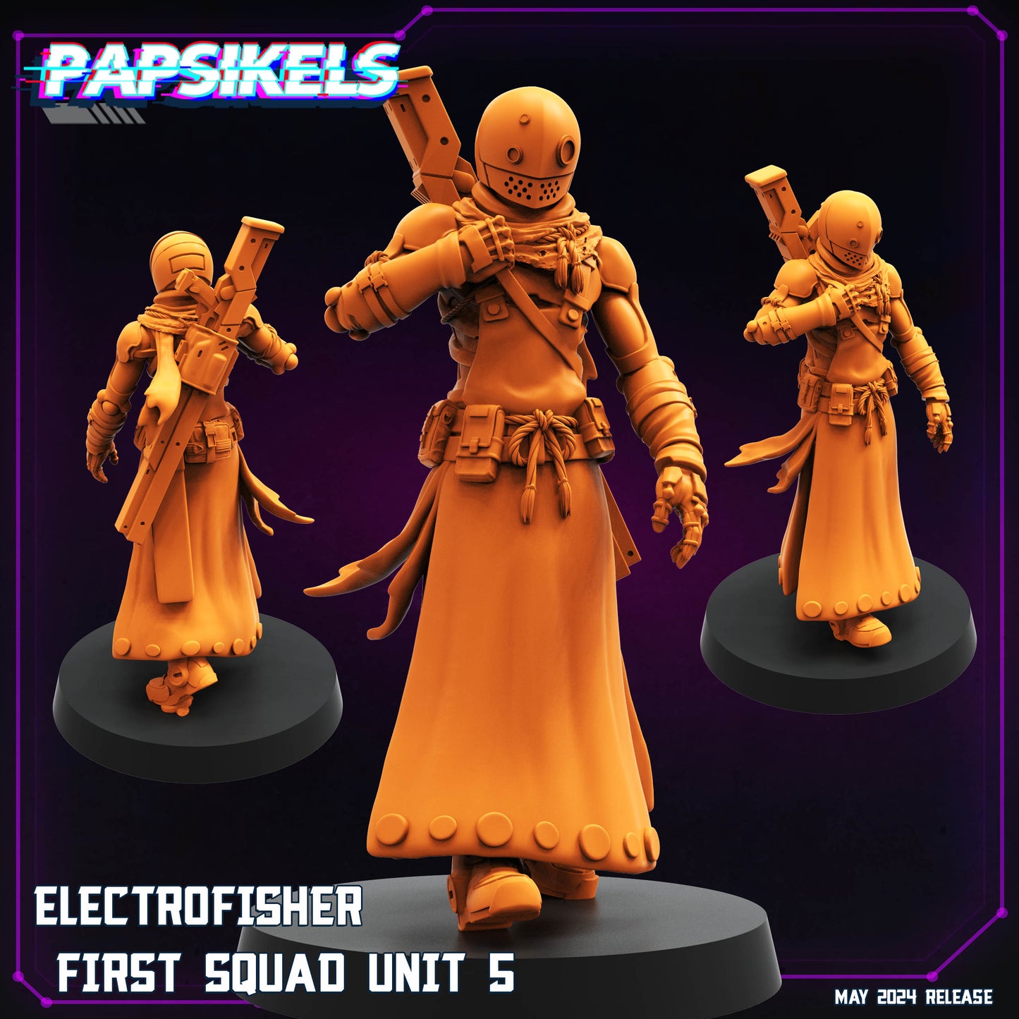 Electrofisher - Resin Miniature - Tabletop miniature - Fantasy Miniature - 32mm - D&D - Sci-fi Miniature- Papsikel (Copy)