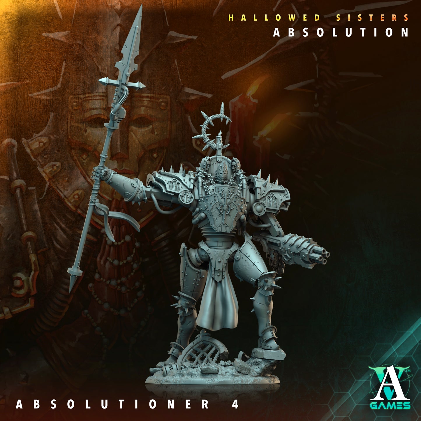 Absolutioner - 3D Printed Miniature - Fantasy Miniature -Tabletop Miniature - Tabletop Miniature - D&D (Copy)