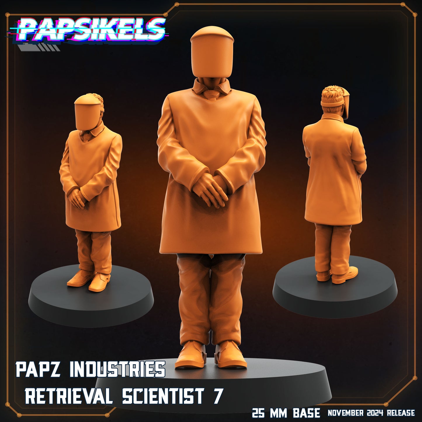 Retrieval Scientists - Resin Miniature - Tabletop miniature - Fantasy Miniature - 32mm - D&D - Sci-fi Miniature - Papsikel