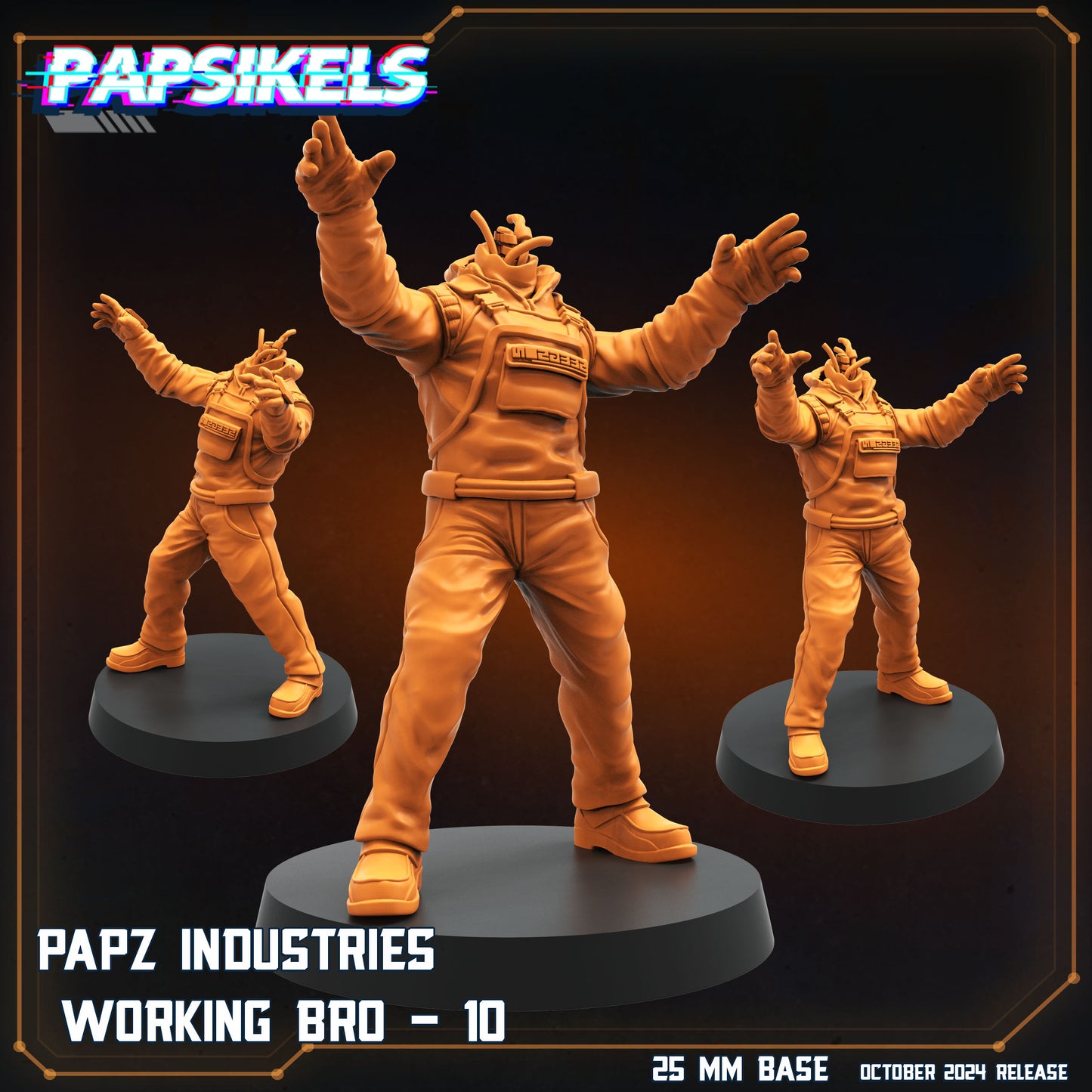 Working Bro Set 4 - Resin Miniature - Tabletop miniature - Fantasy Miniature - 32mm - D&D Sci-fi Miniature - Papsikel