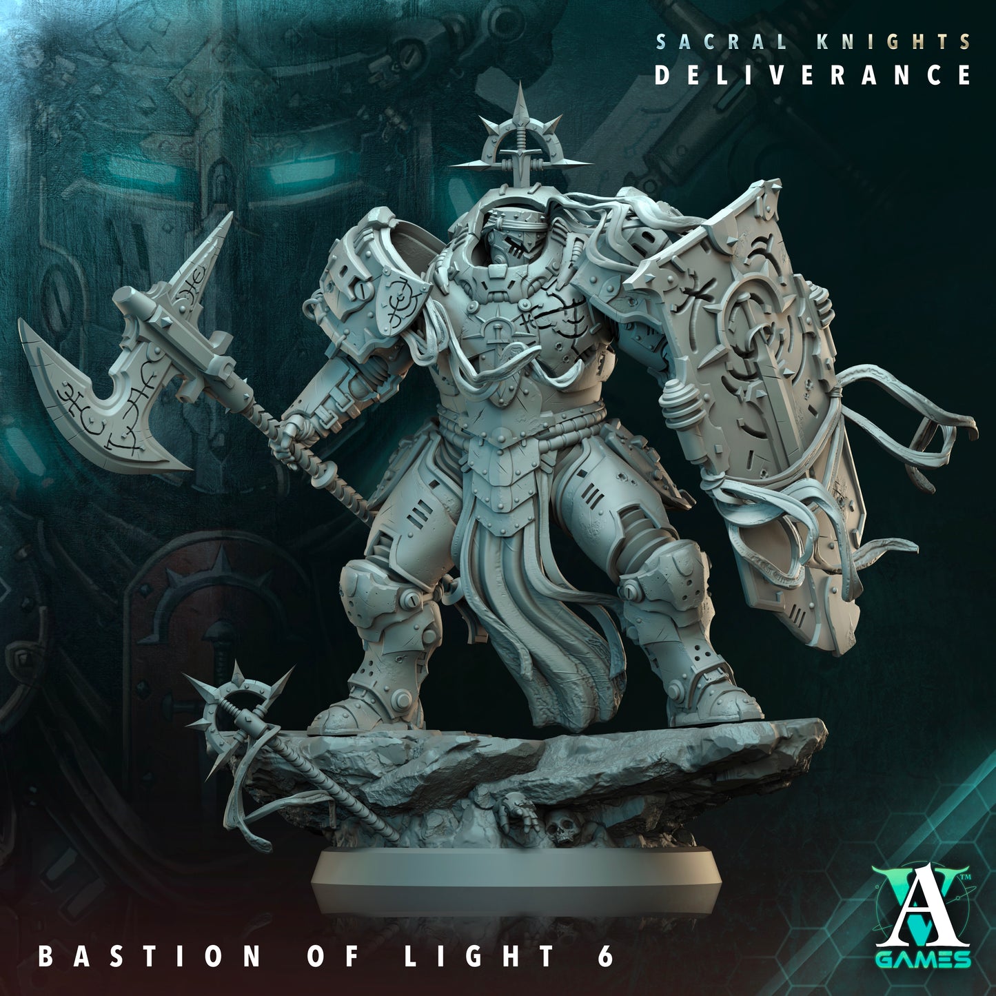 Bastion of Light - 3D Printed Miniature - Fantasy Miniature -Tabletop Miniature - Tabletop Miniature - D&D