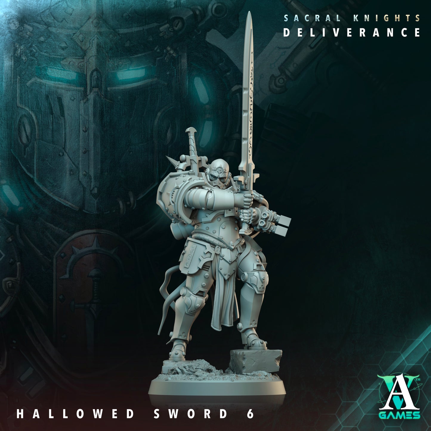 Hallowed Swords - 3D Printed Miniature - Fantasy Miniature -Tabletop Miniature - Tabletop Miniature - D&D (Copy) (Copy)
