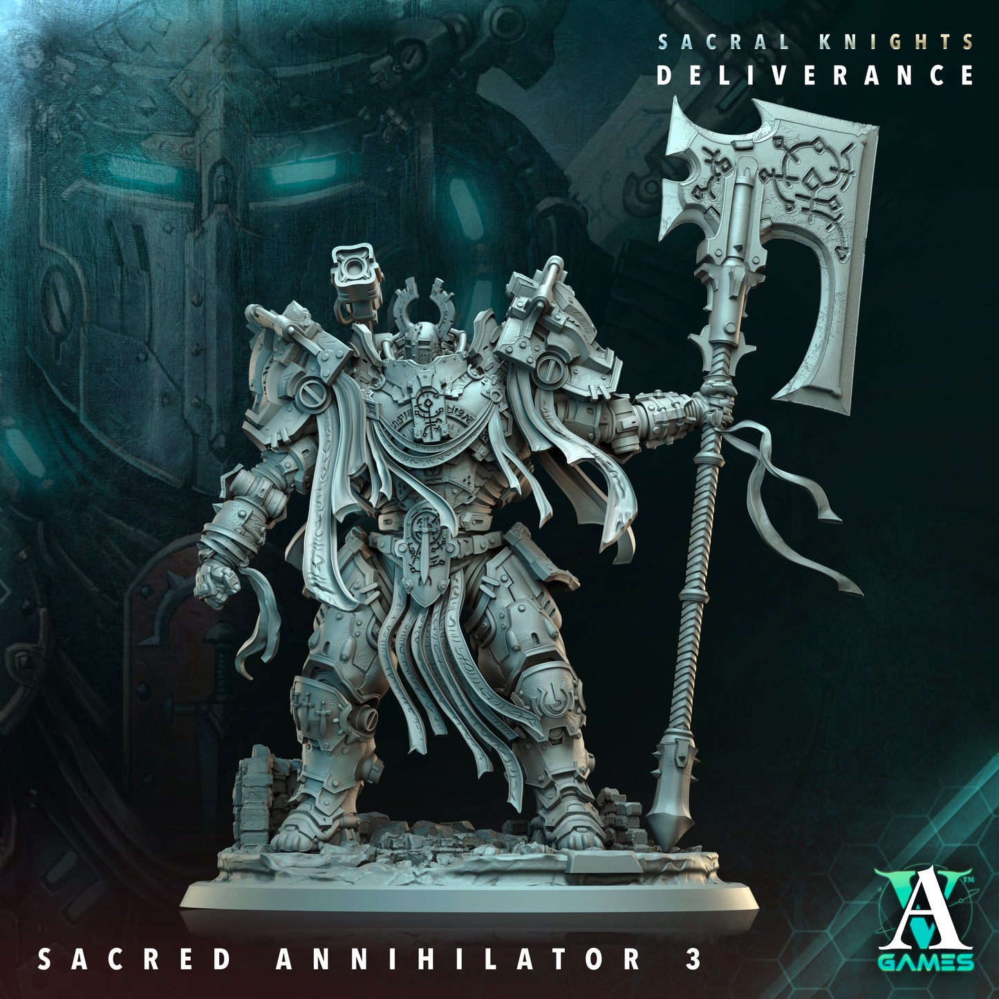 Sacred Annihilator - 3D Printed Miniature - Fantasy Miniature -Tabletop Miniature - Tabletop Miniature - D&D (Copy)
