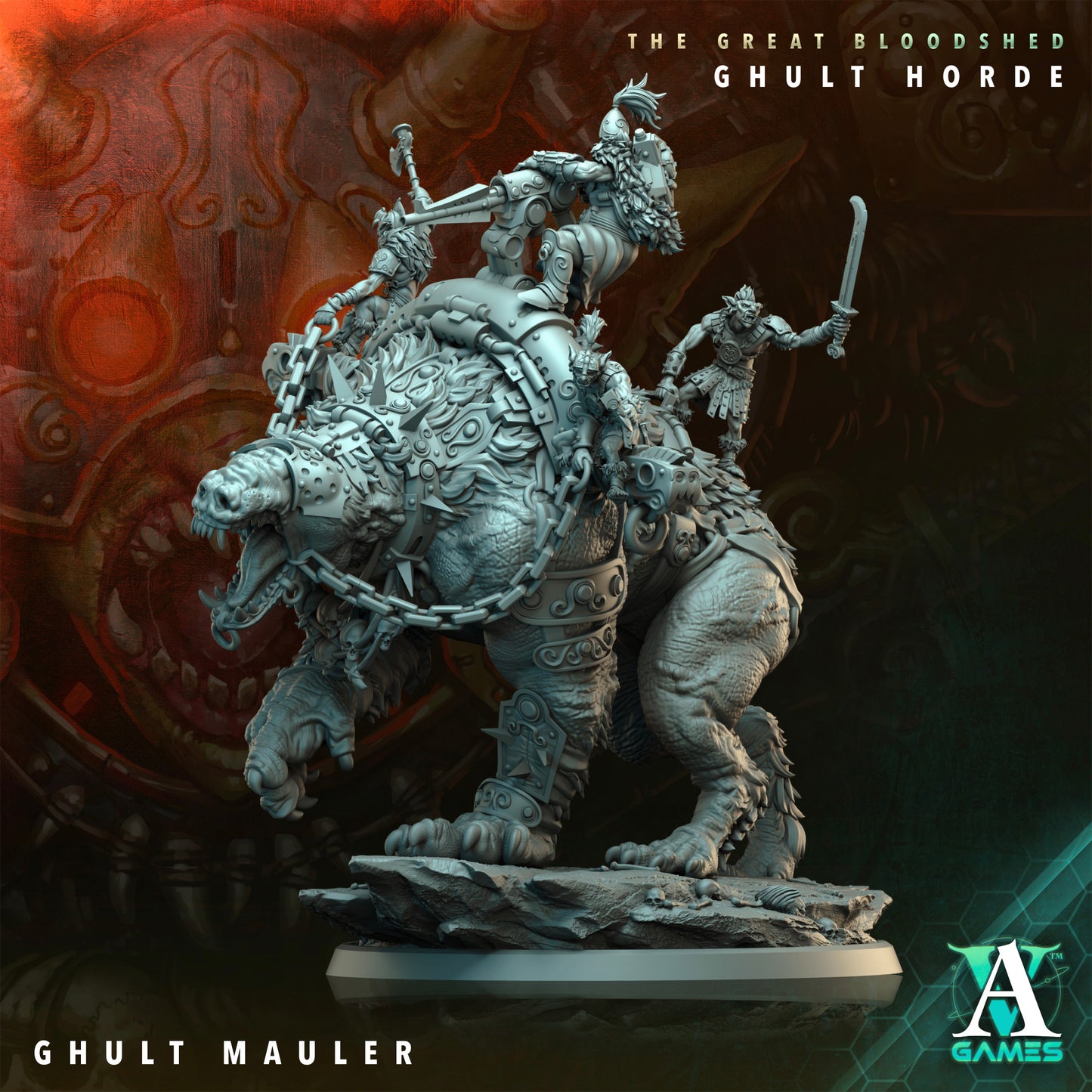 Ghult Mauler - 3D Printed Miniature - Fantasy Miniature -Tabletop Miniature - Tabletop Miniature - D&D (Copy)