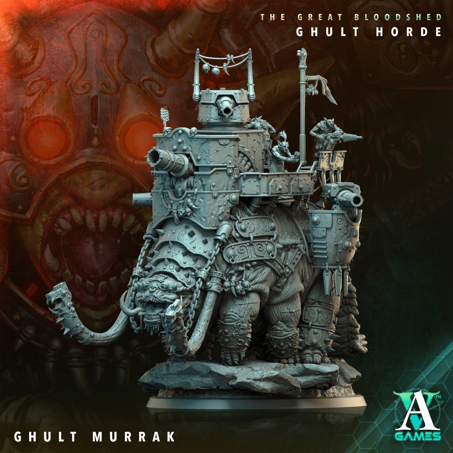 Ghult Murrak - 3D Printed Miniature - Fantasy Miniature -Tabletop Miniature - Tabletop Miniature - D&D