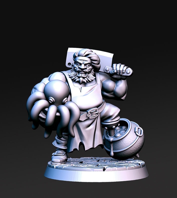 Badolff peg leg - 3D Printed Miniature - Fantasy Miniature -Tabletop Miniature - Tabletop Miniature - D&D - RN Estudio