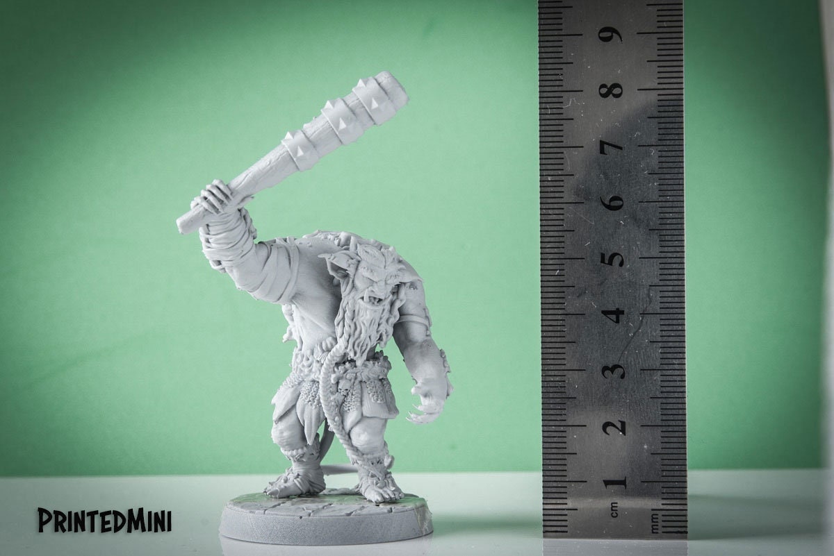 Forest Ogre - 3D Printed Miniature - Fantasy Miniature - Tabletop Miniature - D&D