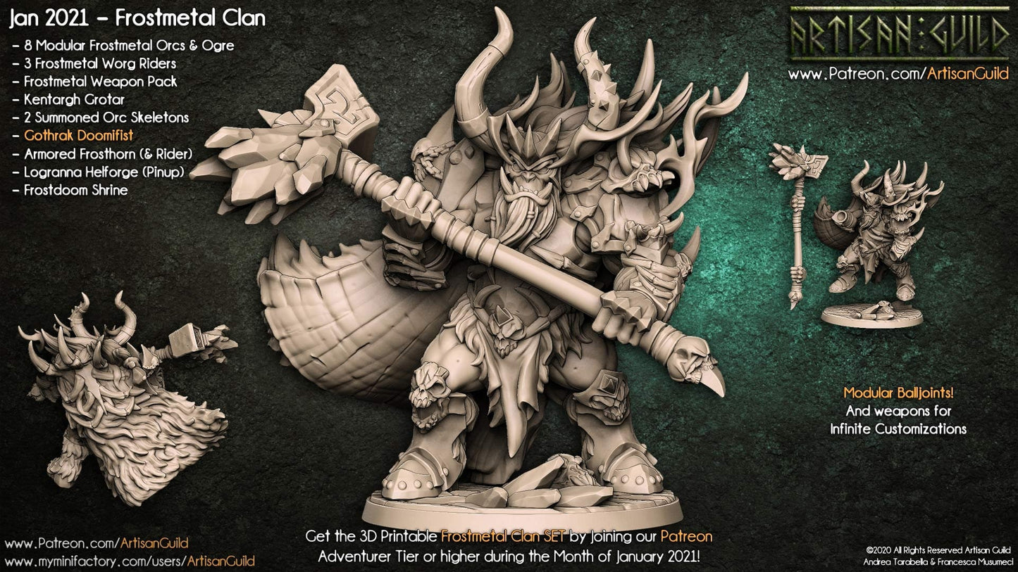 Gothrak - Tabletop miniature - Fantasy - 32mm - D&D Resin Miniature - Artisan Guild