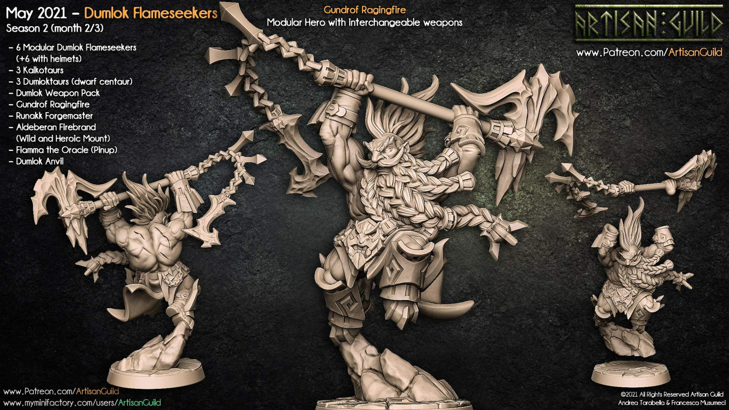 Gundrof - Tabletop miniature - Fantasy - 32mm - D&D Resin Miniature - Artisan Guild