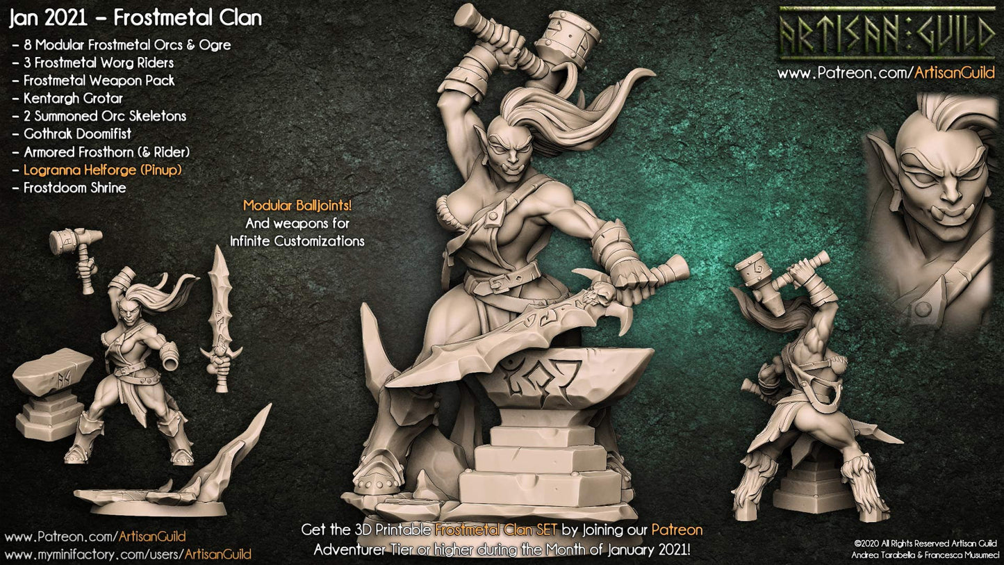 Logranna - Tabletop miniature - Fantasy - 32mm - D&D Resin Miniature - Artisan Guild