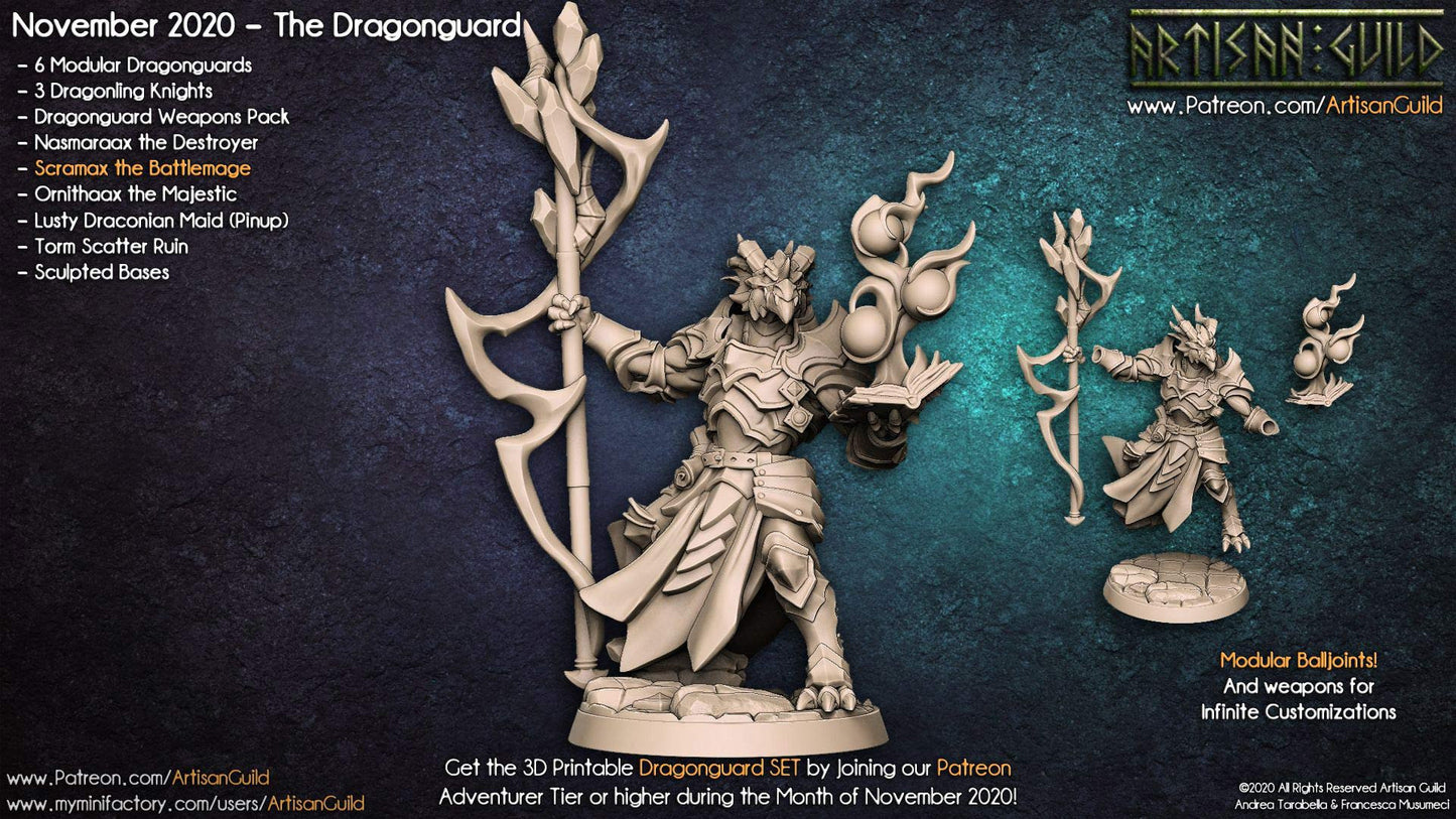 Scramax - Tabletop miniature - Fantasy - 32mm - D&D Resin Miniature - Artisan Guild
