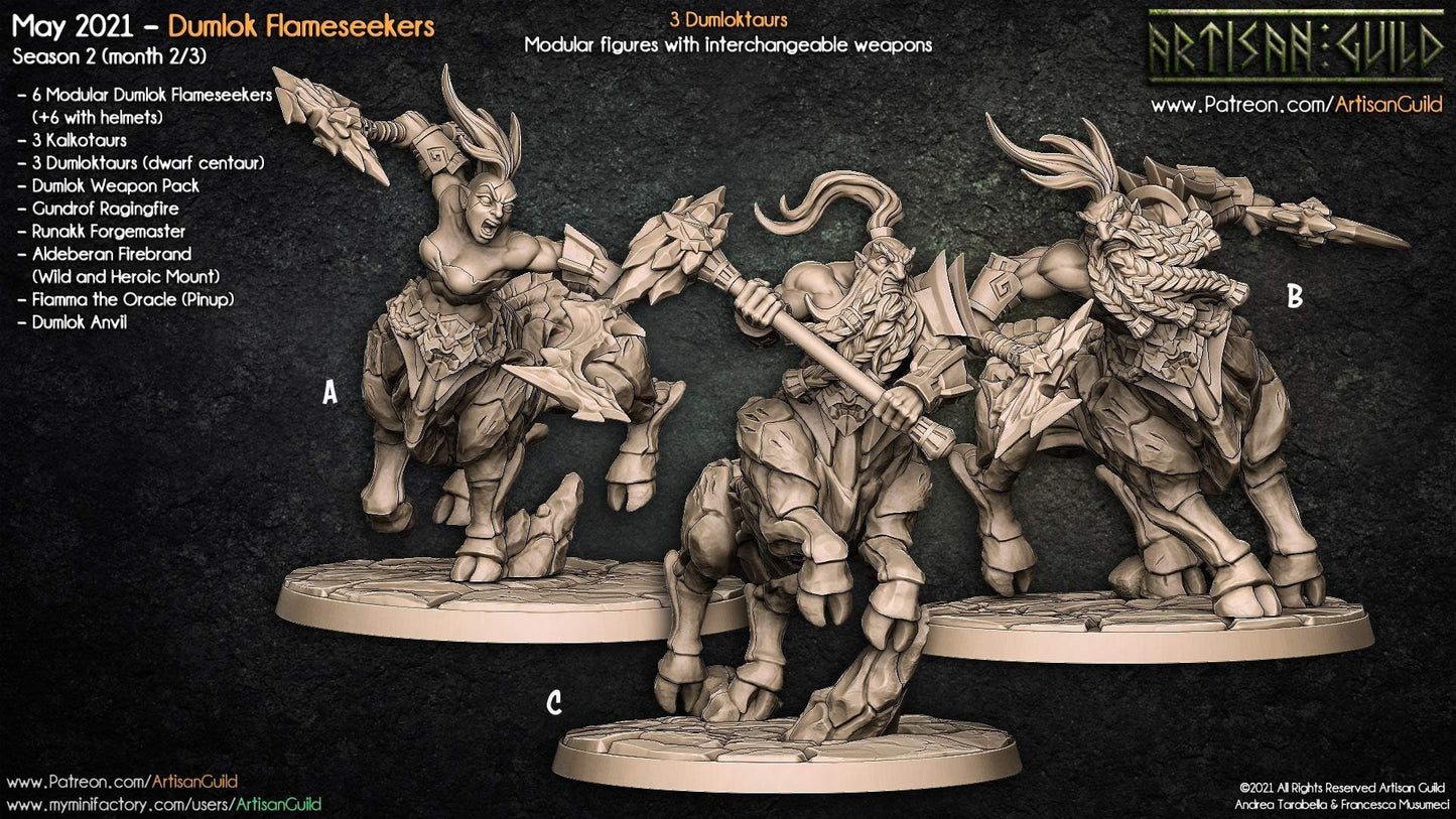 Dumloktaurs - 3D Printed Miniature - Fantasy Miniature -Tabletop Miniature - Tabletop Miniature - D&D - Artisan Guild