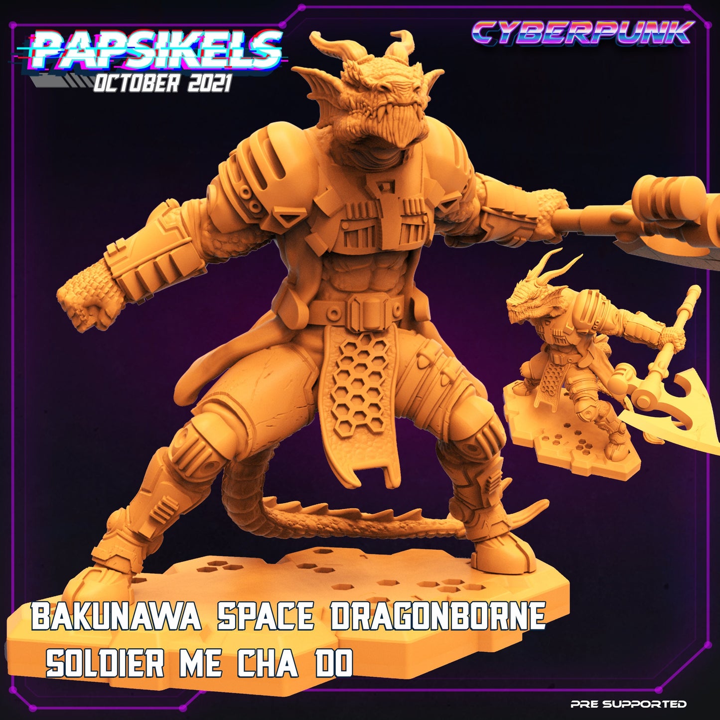 Bakunawa Cha Do - Resin Miniature - Tabletop miniature - Fantasy Miniature - 32mm - D&D Sci-fi Miniature - Papsikel