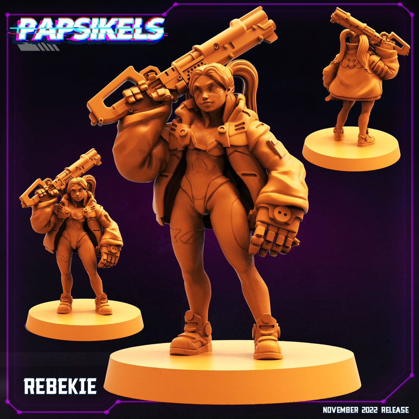 Rebekie - Resin Miniature - Tabletop miniature - Fantasy Miniature - 32mm - D&D - Sci-fi Miniature - Papsikel