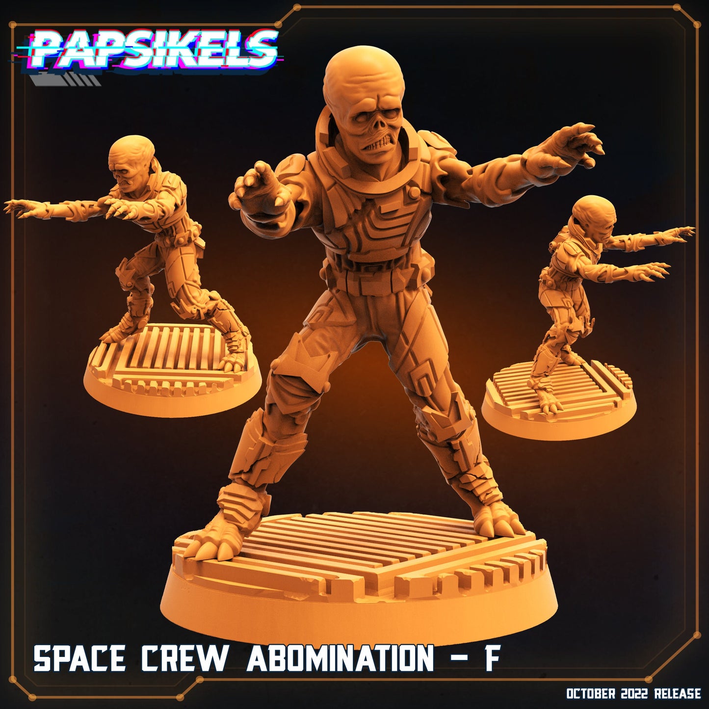 Space Crew Abomination - Resin Miniature - Tabletop miniature - Fantasy Miniature - 32mm - D&D - Sci-fi Miniature - Papsikel