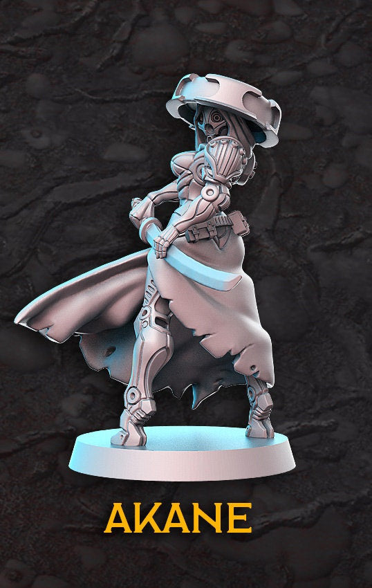 Akane - 3D Printed Miniature - Fantasy Miniature -Tabletop Miniature - Tabletop Miniature - D&D - RN Estudio