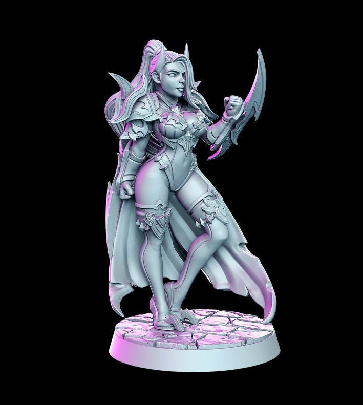 Elena - 3D Printed Miniature - Fantasy Miniature -Tabletop Miniature - resin miniature - D&D - RN Estudio