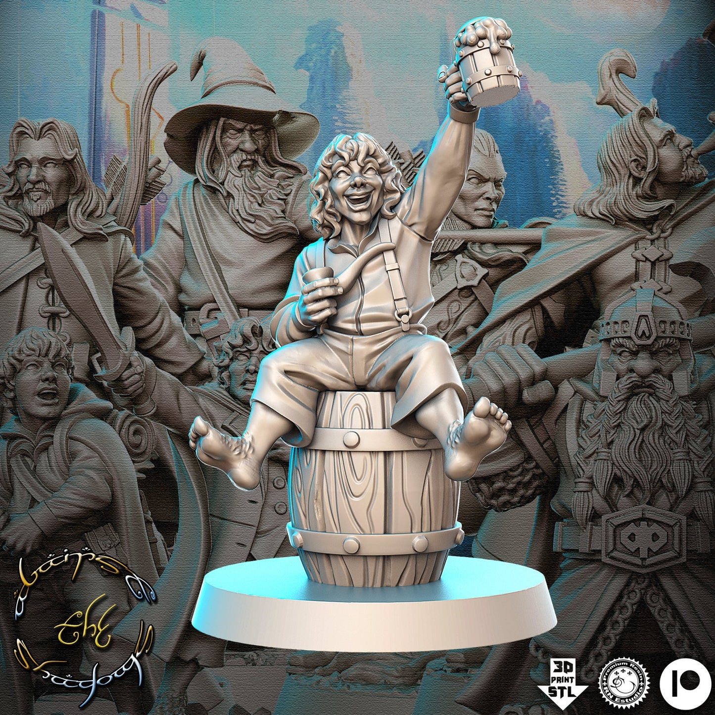 Pip - 3D Printed Miniature - Fantasy Miniature -Tabletop Miniature - resin miniature - D&D - RN Estudio