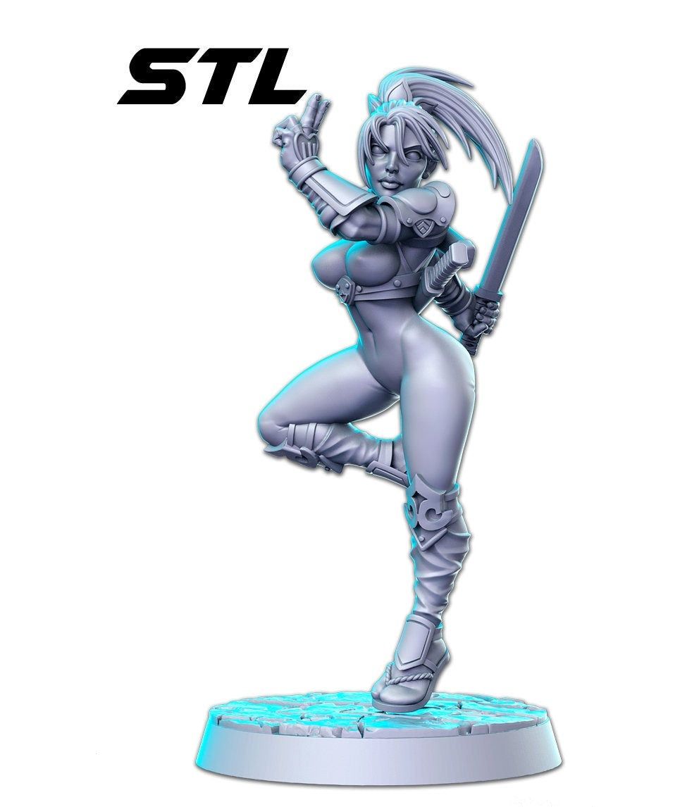 Taki - 3D Printed Miniature - Fantasy Miniature -Tabletop Miniature - resin miniature - D&D - RN Estudio