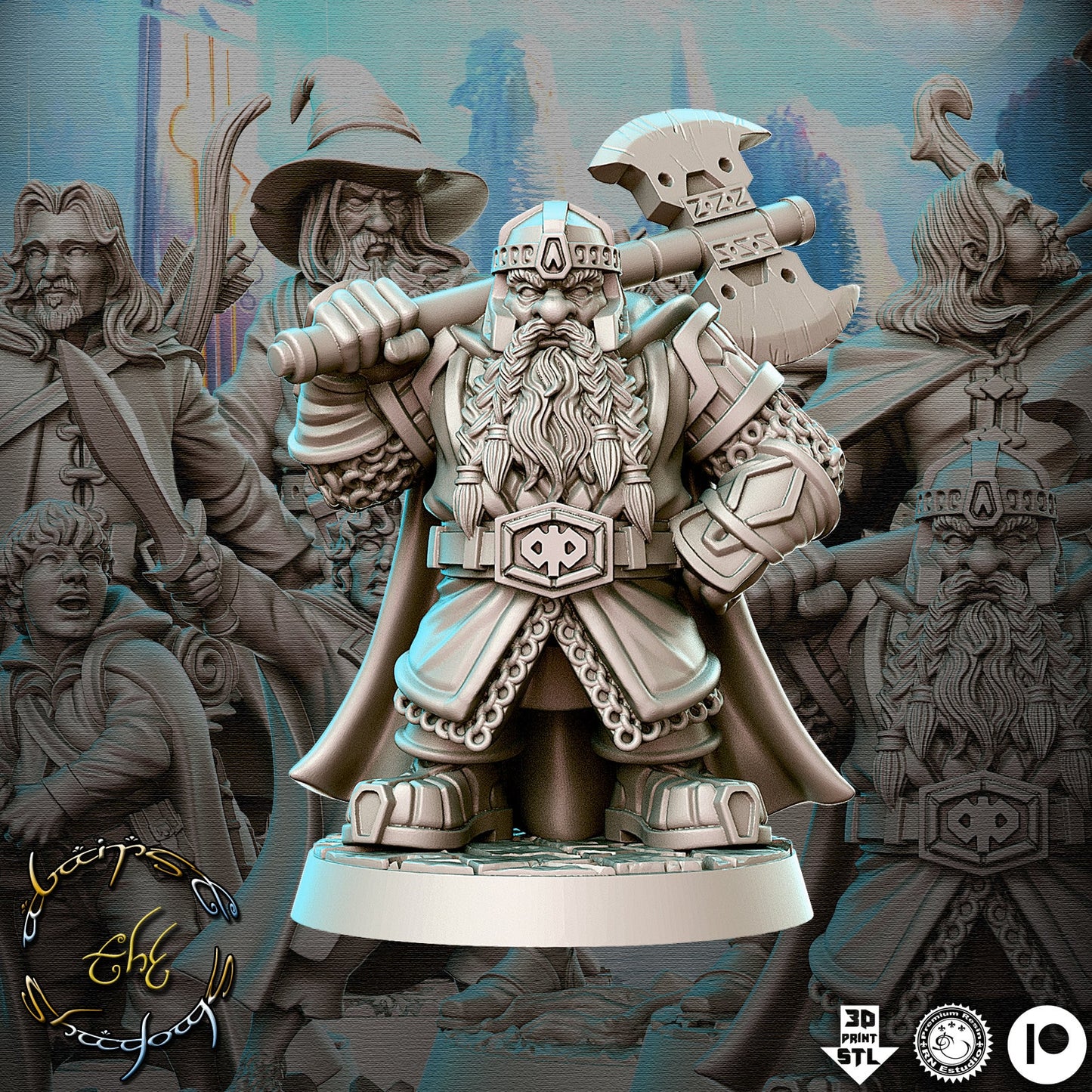 Uddir - 3D Printed Miniature - Fantasy Miniature -Tabletop Miniature - resin miniature - D&D - RN Estudio