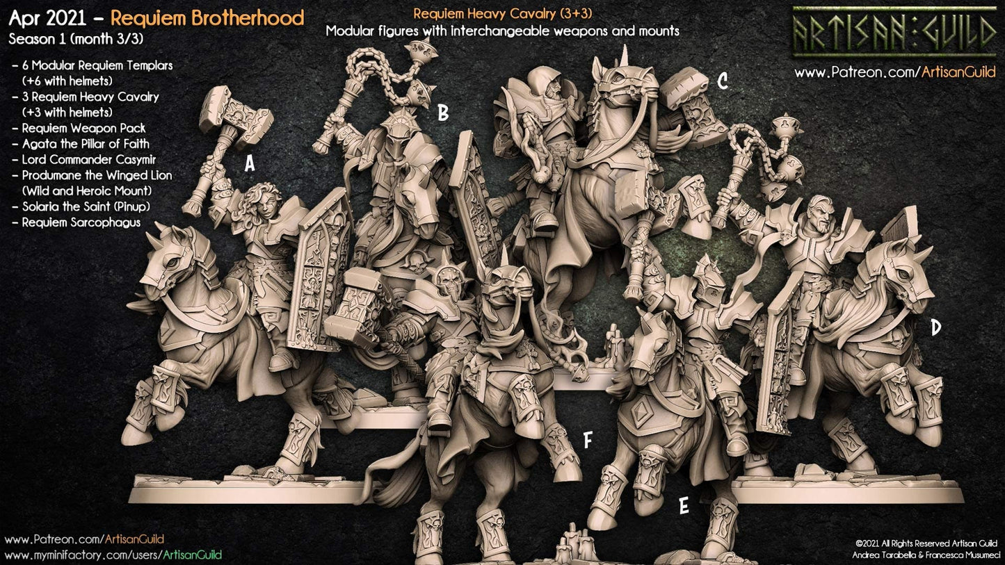 Requiem Heavy Cavalry - 3D Printed Miniature - Sci-fi Miniature - Fantasy Miniature -Tabletop Miniature - D&D -