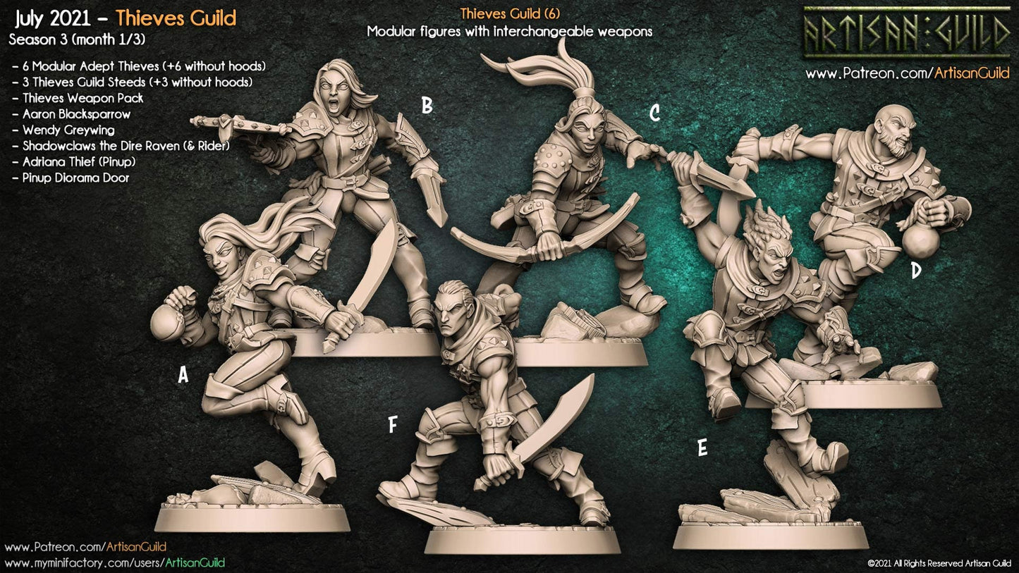 Thieves Guild - 3D Printed Miniature - Sci-fi Miniature - Fantasy Miniature -Tabletop Miniature - D&D -