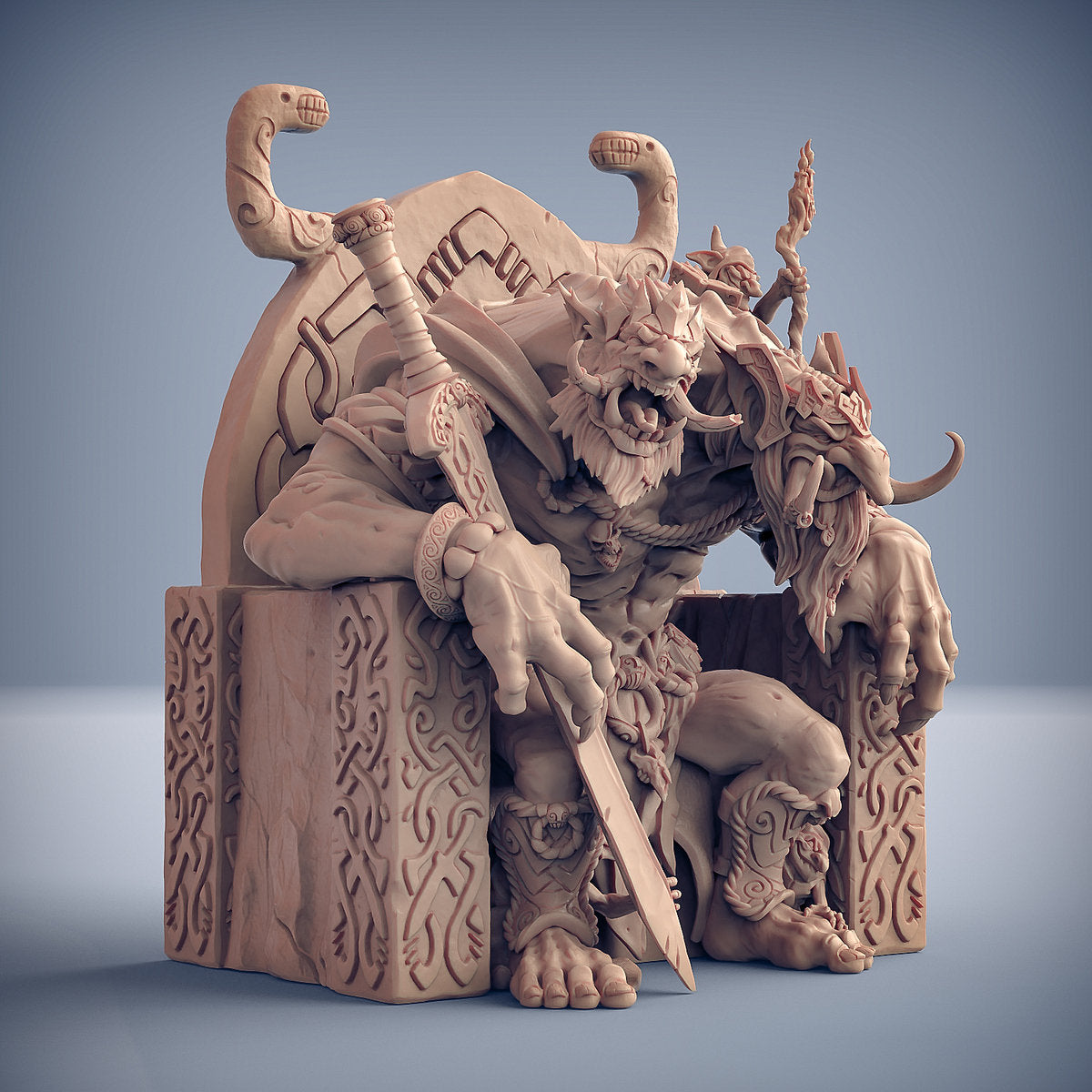 Troll King - Tabletop miniature - Fantasy - 32mm - D&D Resin Miniature - Artisan Guild