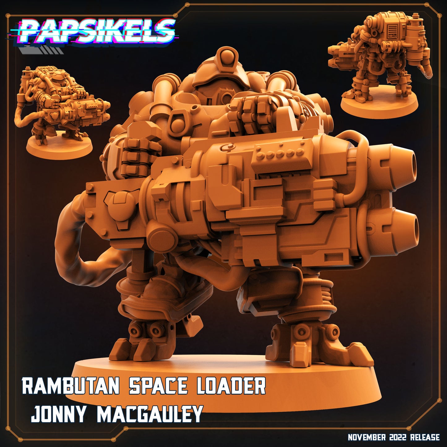 Rambutan Jonny Macgauley - Resin Miniature - Tabletop miniature - Fantasy Miniature - 32mm - D&D - Sci-fi Miniature - Papsikel- Papsikel