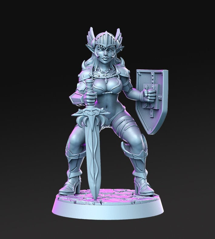 Xyrena - 3D Printed Miniature - Fantasy Miniature -Tabletop Miniature - resin miniature - D&D - RN Estudio