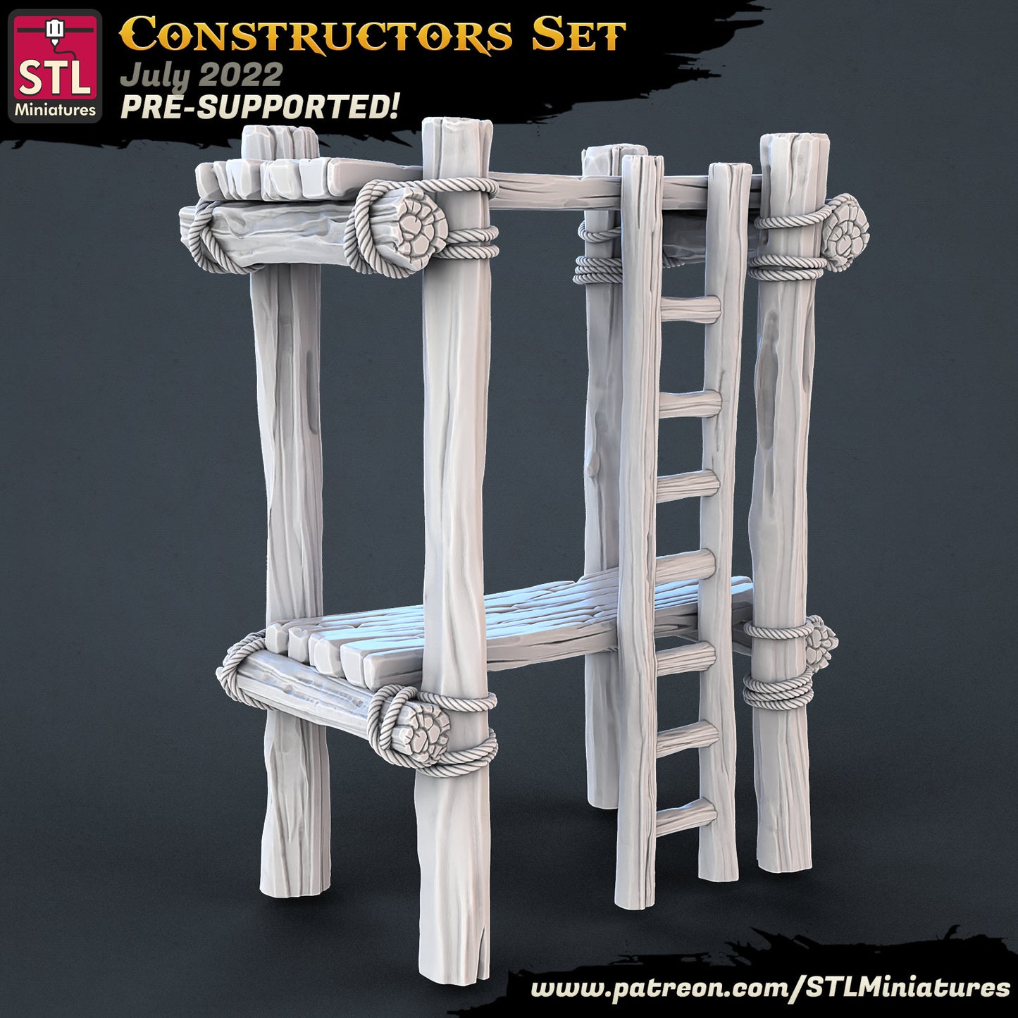 Scaffolding - Tabletop miniature - Fantasy - 32mm - D&D Resin Miniature