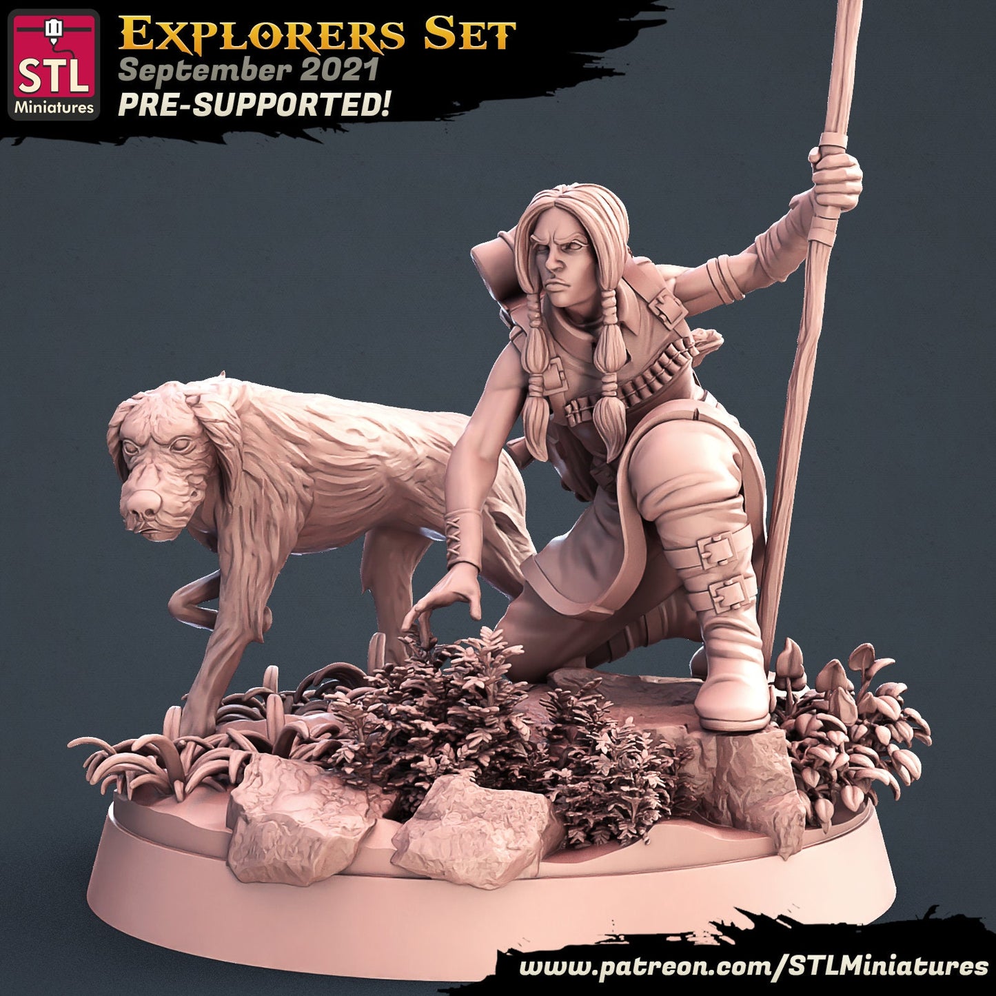 Explorers - Tabletop miniature - Fantasy - 32mm - D&D Resin Miniature DnD