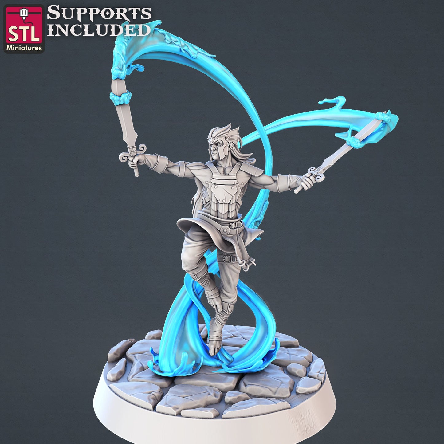 Genasi - Tabletop miniature - Fantasy - 32mm - D&D Resin Miniature