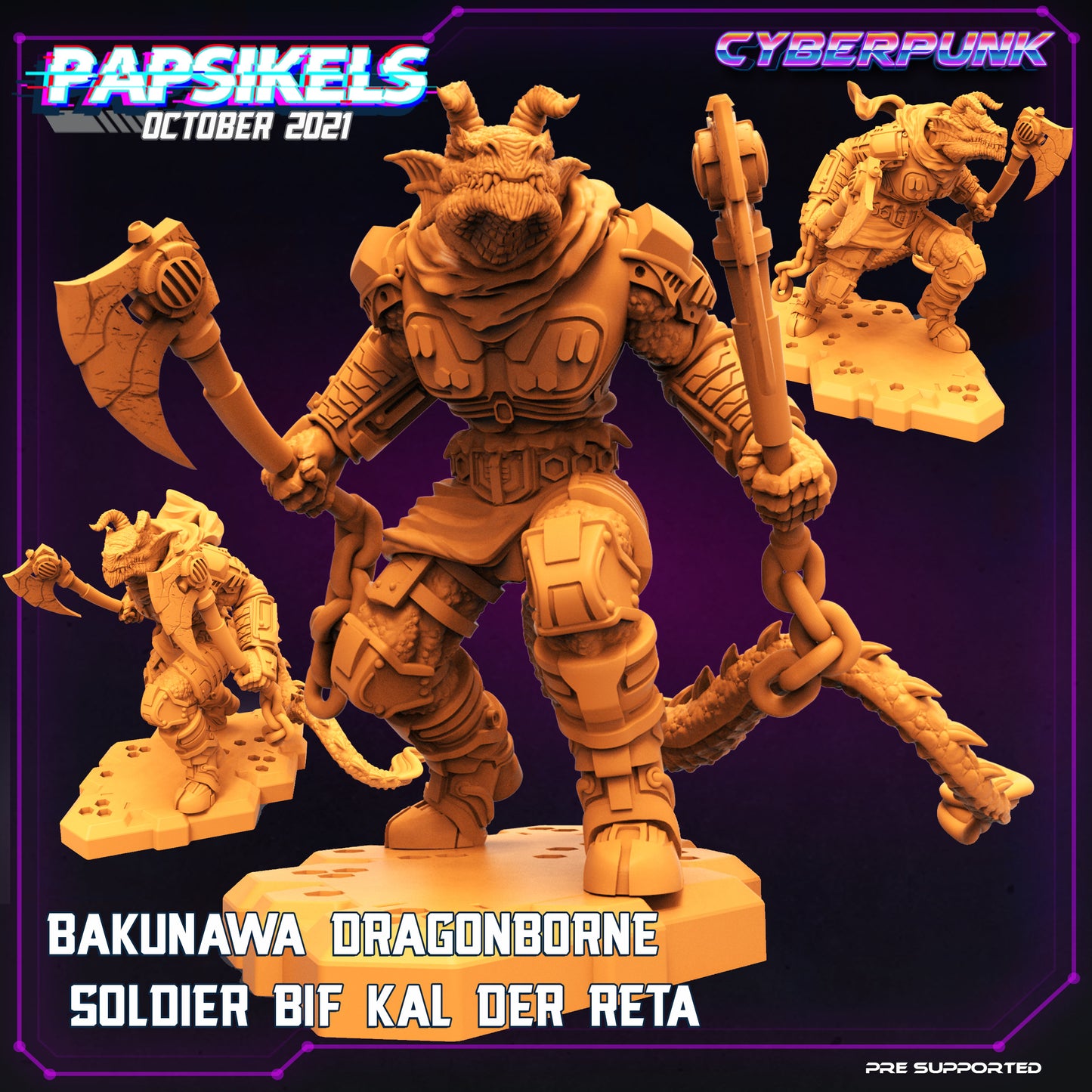 Bakunawa Kalder Reta - Resin Miniature - Tabletop miniature - Fantasy Miniature - 32mm - D&D Sci-fi Miniature - Papsikel