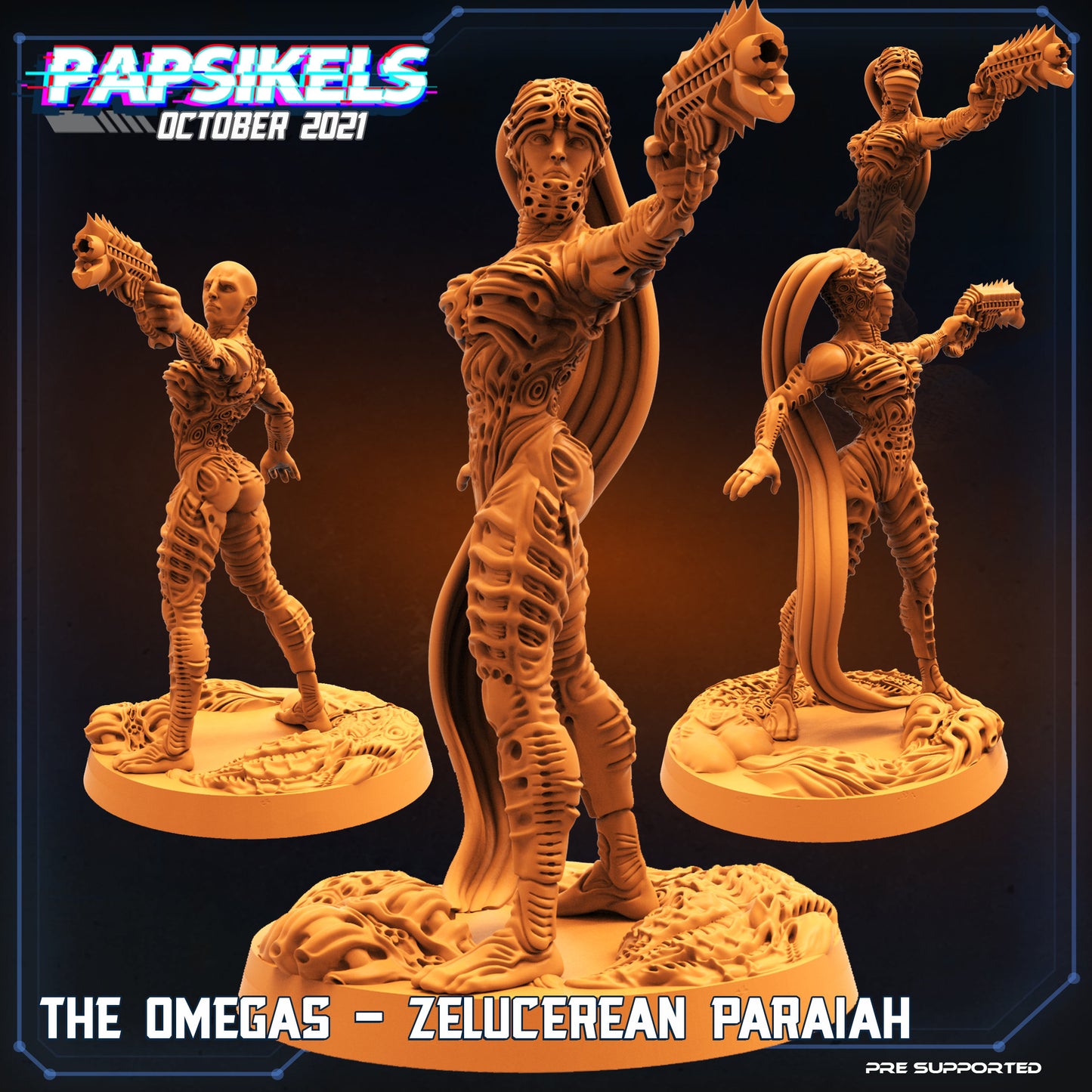 Omega Zeluce - Resin Miniature - Tabletop miniature - Fantasy Miniature - 32mm - D&D - Sci-fi Miniature - Papsikel