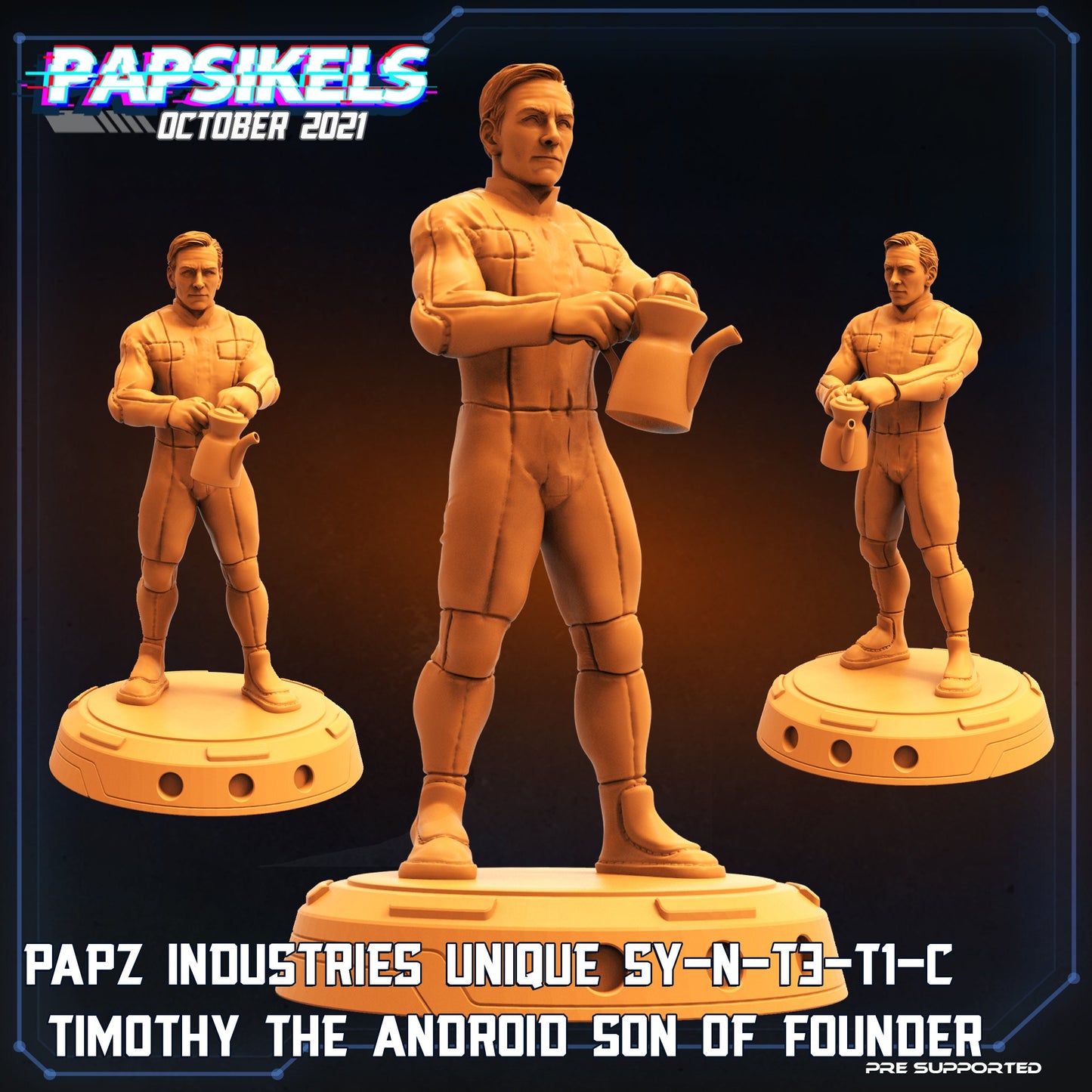 Papz Industrie Timoth - Resin Miniature - Tabletop miniature - Fantasy Miniature - 32mm - D&D - Sci-fi Miniature- Papsikel