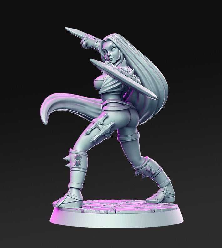 Ako - 3D Printed Miniature - Fantasy Miniature -Tabletop Miniature - Tabletop Miniature - D&D - RN Estudio