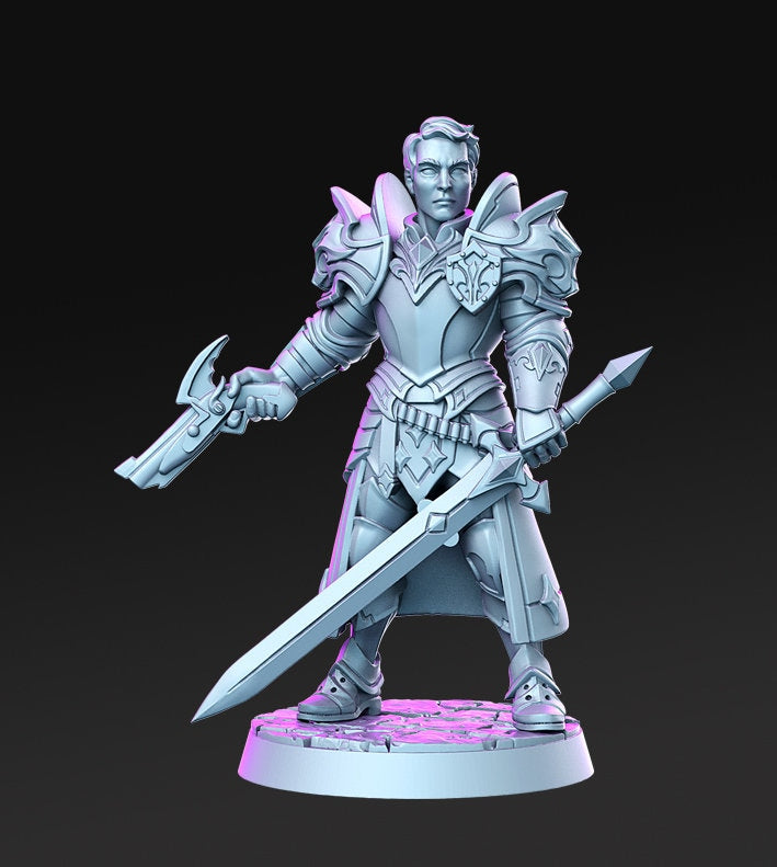 Sir Kris - 3D Printed Miniature - Fantasy Miniature -Tabletop Miniature - resin miniature - D&D - RN Estudio
