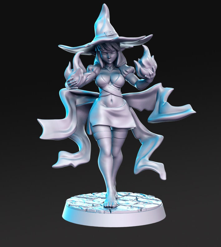 Veena - 3D Printed Miniature - Fantasy Miniature -Tabletop Miniature - resin miniature - D&D - RN Estudio
