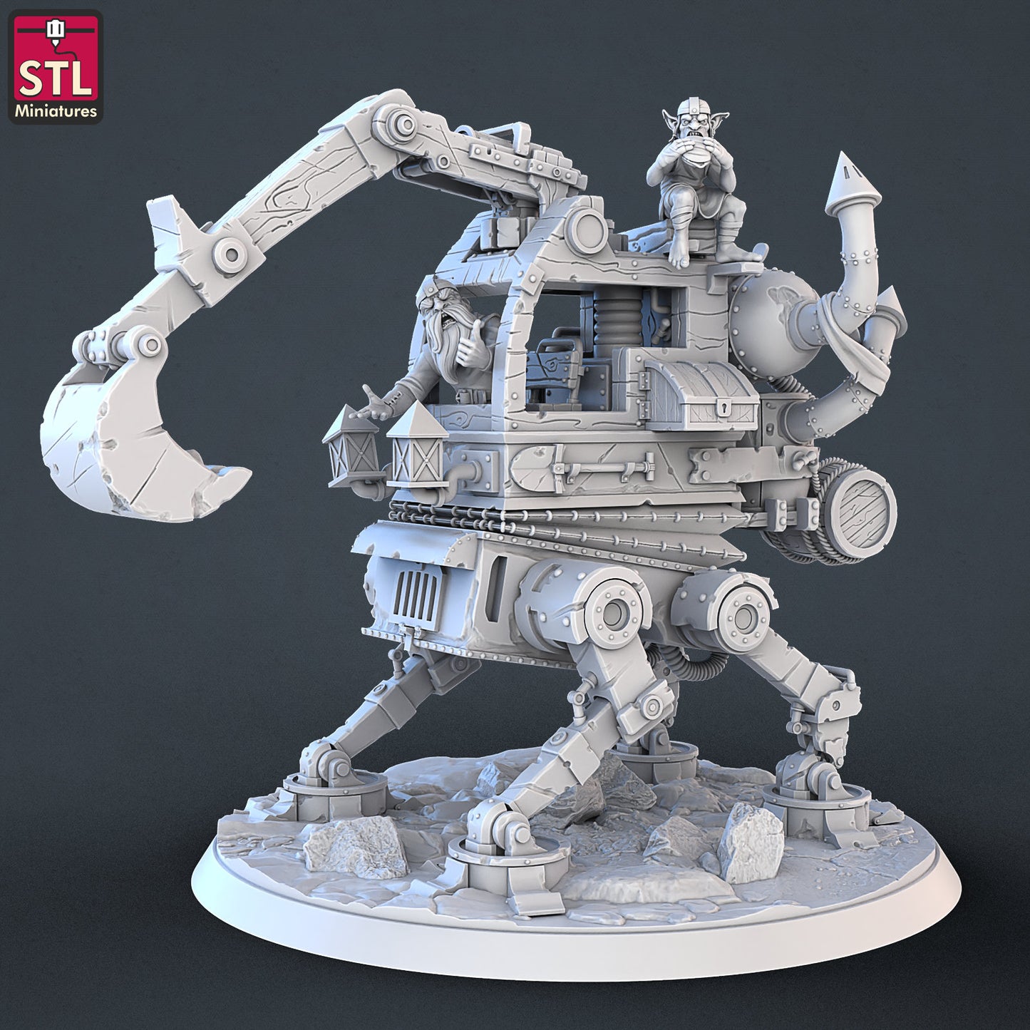 Mech - Tabletop miniature - Fantasy - 32mm - D&D Resin Miniature