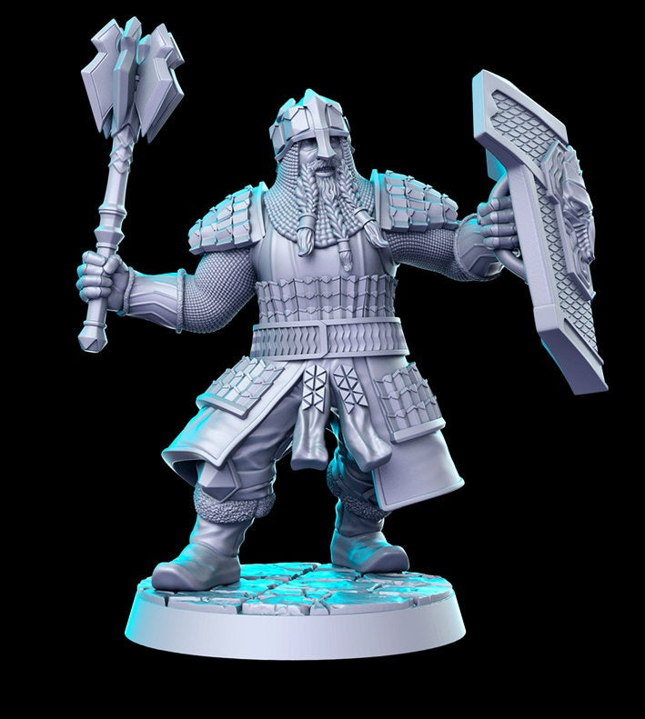 Dwarf Mace - 3D Printed Miniature - Fantasy Miniature -Tabletop Miniature - resin miniature - D&D - RN Estudio