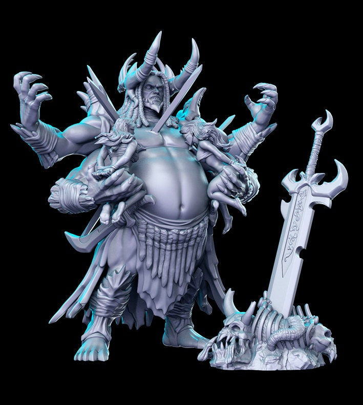 Kujla Warchief - 3D Printed Miniature - Fantasy Miniature -Tabletop Miniature - resin miniature - D&D - RN Estudio DnD