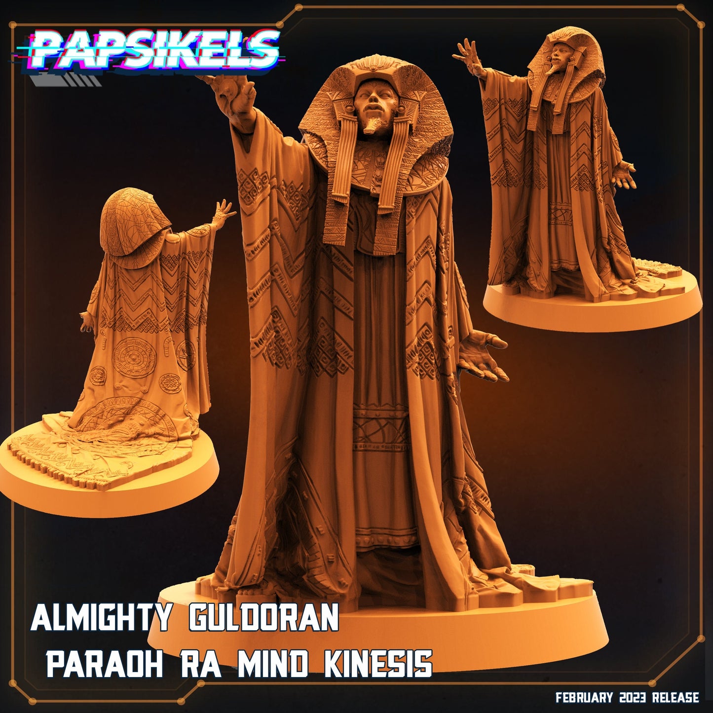 Paraoh Ra - Resin Miniature - Tabletop miniature - Fantasy Miniature - 32mm - D&D - Sci-fi Miniature - Papsikel