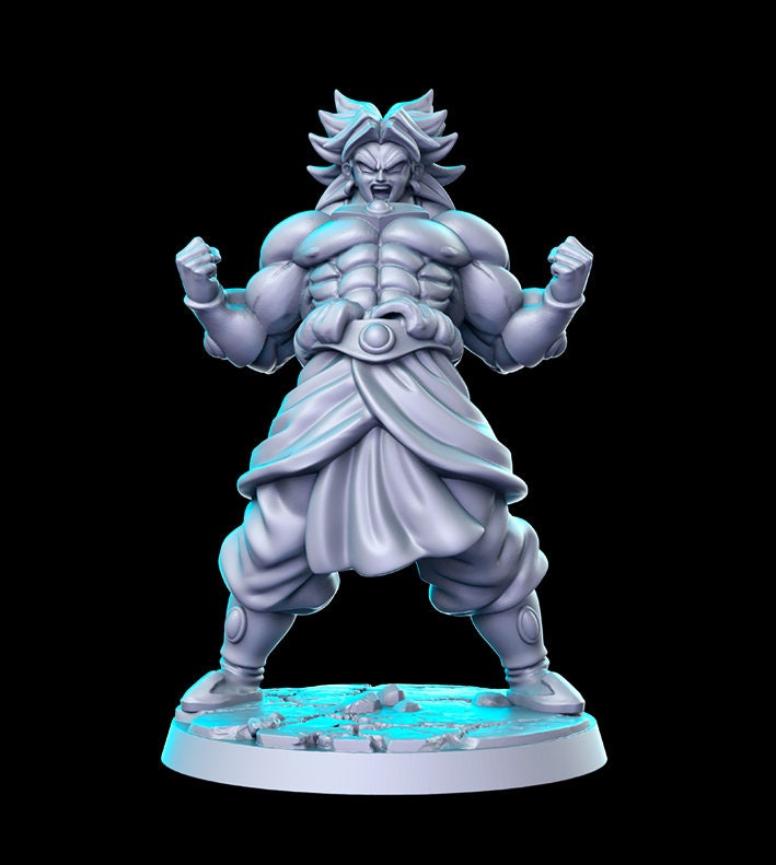 Broly - 3D Printed Miniature - Fantasy Miniature - Tabletop Miniature - D&D - RN Estudio DnD