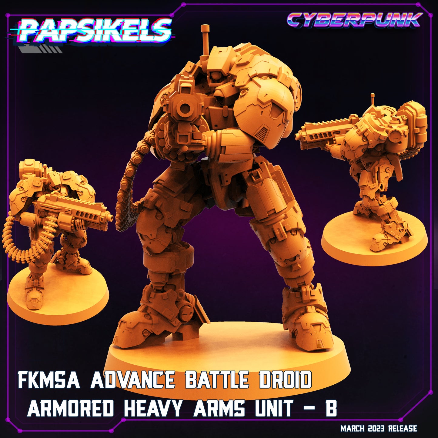 FKMSA Unit B - Resin Miniature - Tabletop miniature - Fantasy Miniature - 32mm - D&D - Sci-fi Miniature - Papsikel