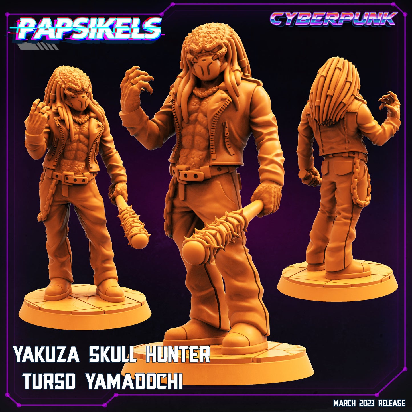 Yakuza Turso - Resin Miniature - Tabletop miniature - Fantasy Miniature - 32mm - D&D - Sci-fi Miniature- Papsikel