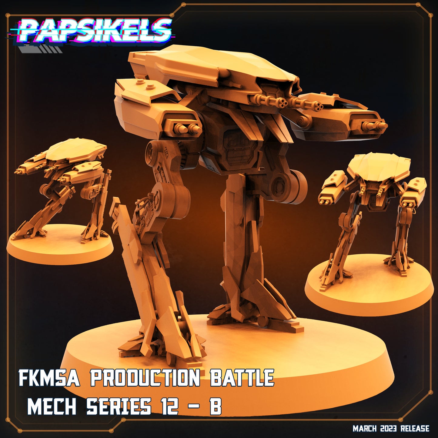 FKMSA Battle Mech Series - Resin Miniature - Tabletop miniature - Fantasy Miniature - 32mm - D&D - Sci-fi Miniature - Papsikel