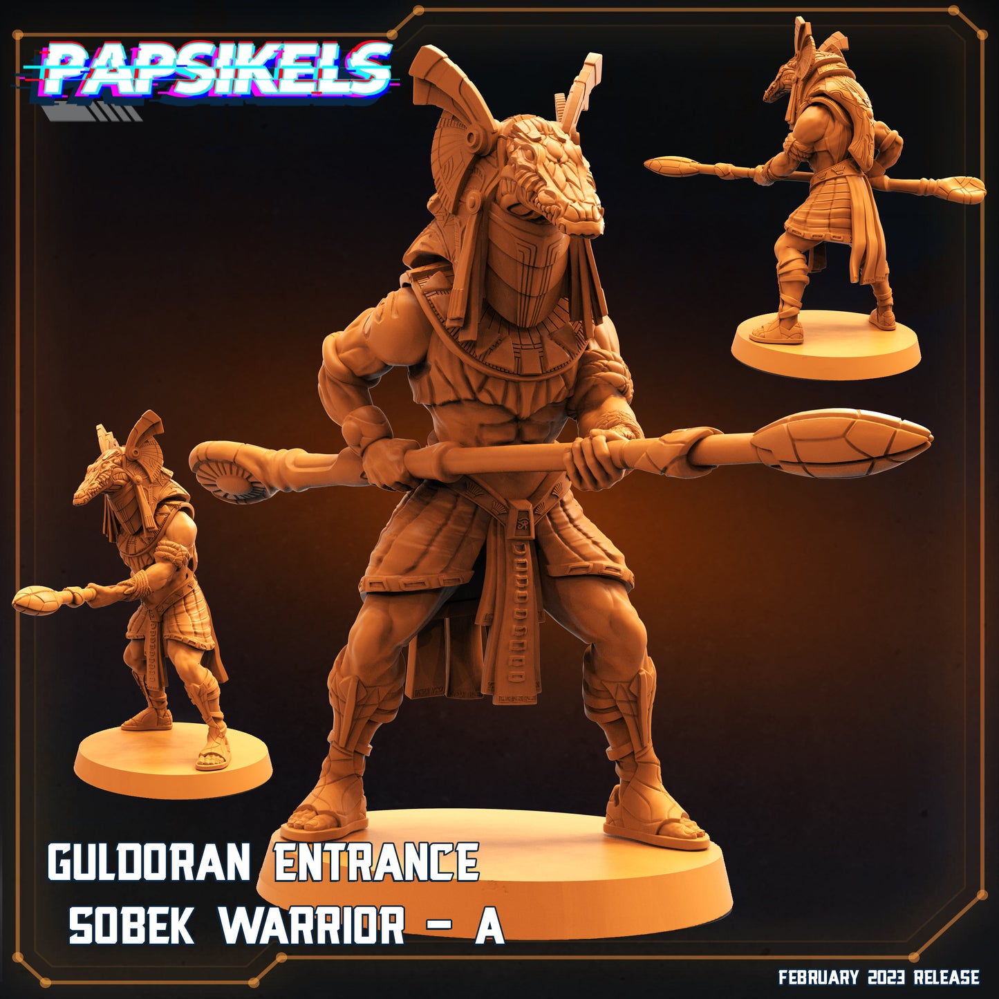 Guldoran Warrior C - Resin Miniature - Tabletop miniature - Fantasy Miniature - 32mm - D&D - Sci-fi Miniature- Papsikel