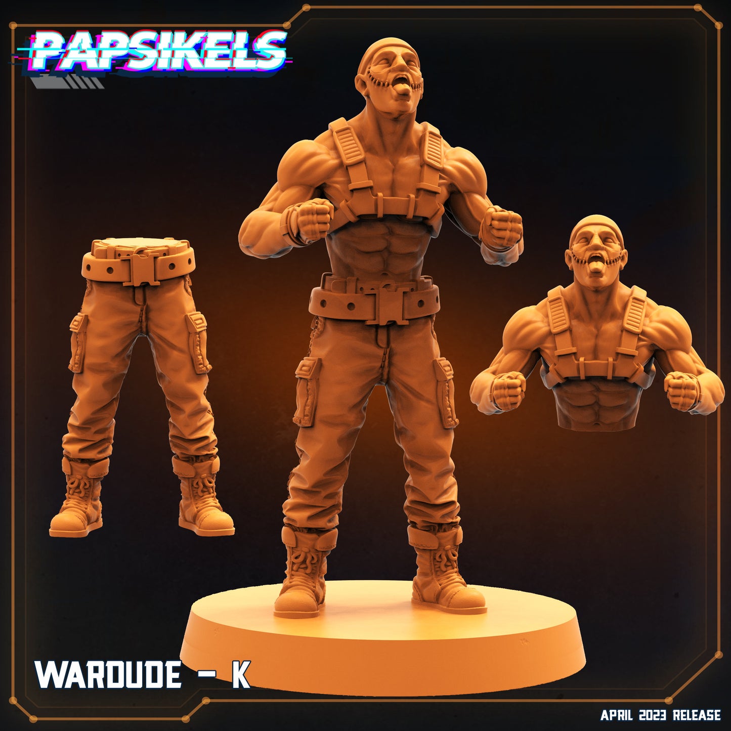War Dude Collection 2 - Resin Miniature - Tabletop miniature - Fantasy Miniature - 32mm - D&D - Sci-fi Miniature - Papsikel- Papsikel
