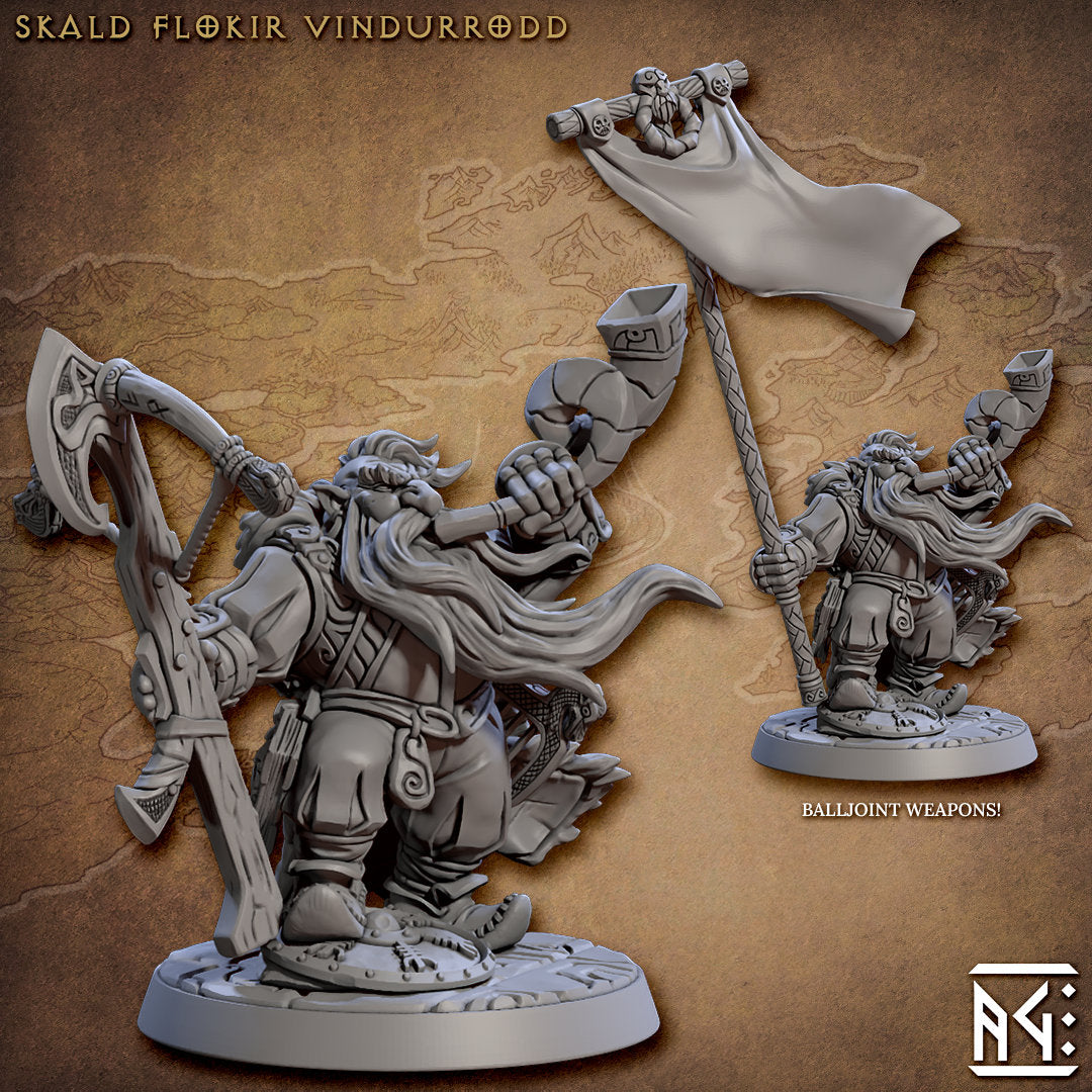 Flokir - Tabletop miniature - Fantasy - 32mm - D&D Resin Miniature - Artisan Guild